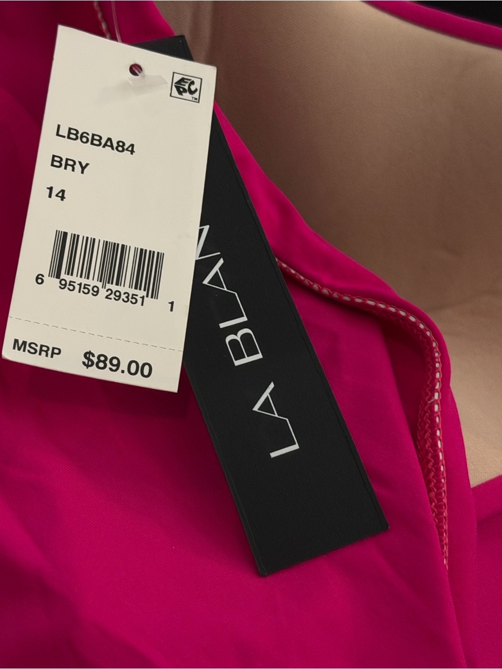 La Blanca Island Goddess Halter Berry Pink Tankini Top - Picture 11 of 11